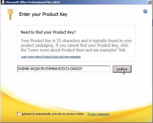 Free Microsoft Office 2010 License Key