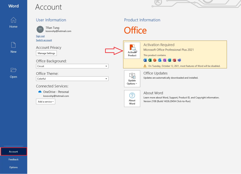 How to activate Microsoft Office 2021
